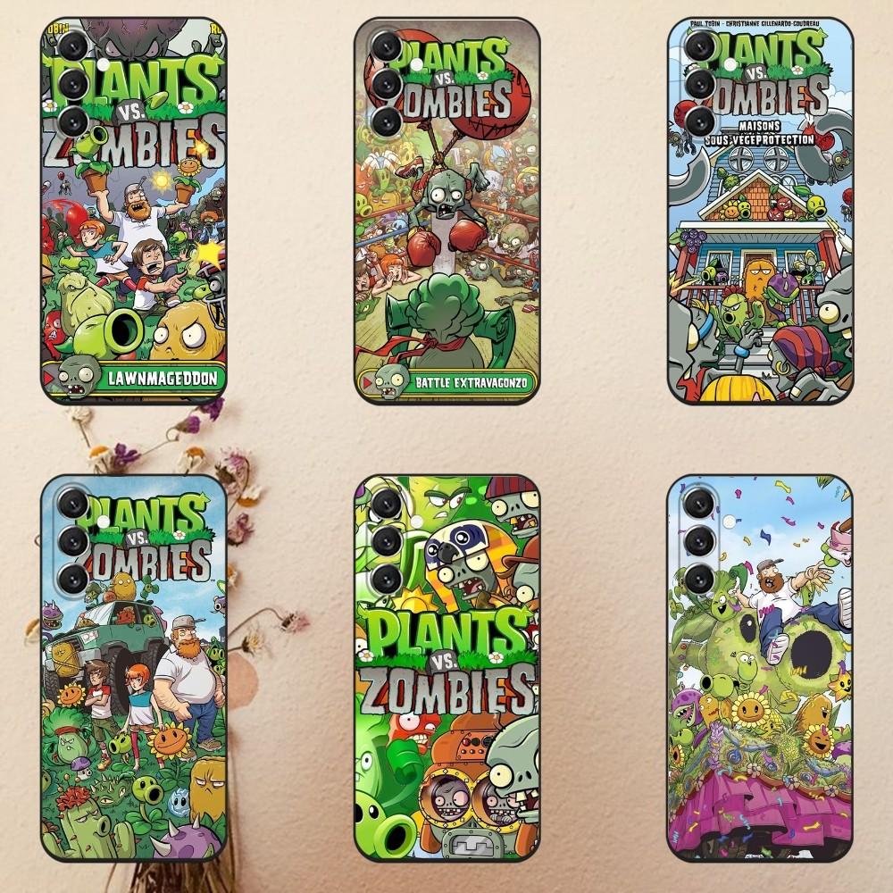 Plants vs Game Z-Zombies Чехол для телефона Samsung Galaxy A13, A21s, A22, A31, A32, A52, A53, A71, A80, A91 Мягкий Черный Чехол