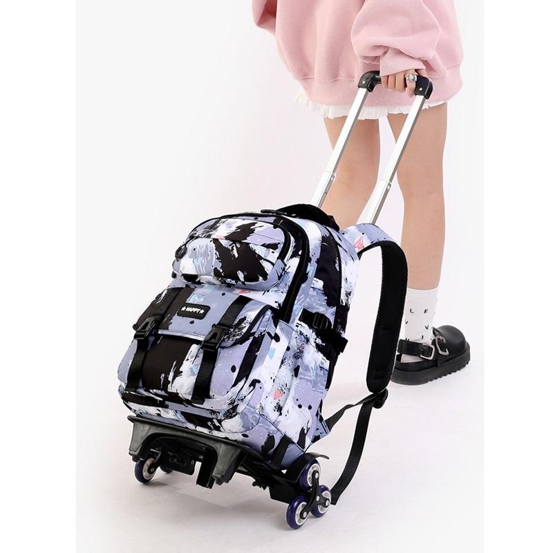 Школьная сумка-тележка Школьные сумки на колесиках Студенческий рюкзак 6 колес (34*20*47СМ)ZRY5193