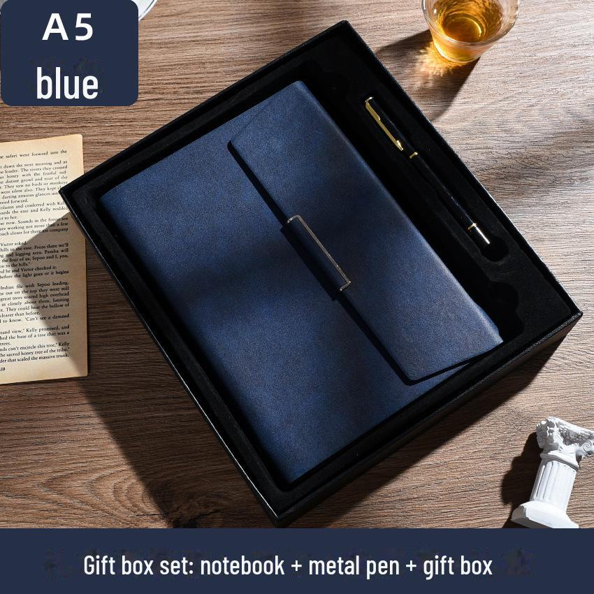 Блокнот формата А5 с тремя сложенными листами, с металлической пряжкой и подарочной коробкой с настраиваемым логотипом