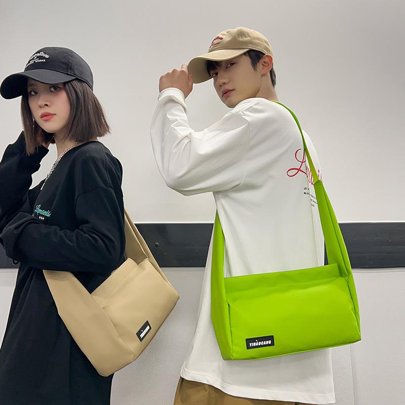 Однотонная мужская сумка через плечо большой емкости Оксфордская женская сумка через плечо