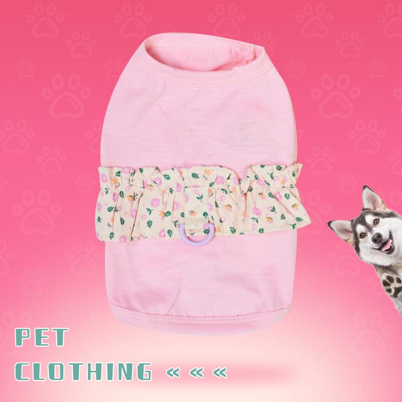 Одежда для собак, летняя жилетка для домашних животных, однотонная футболка с гирляндой для кошек, одежда для собак, модная весенняя одежда, дышащая одежда для чихуахуа, щенков