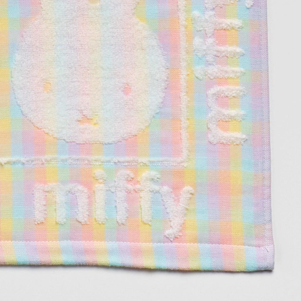 Nishikawa Miffy Bath Towel 60x120cm Washable Cotton Soft Gauze Fabric with Untwisted Yarn Pile Multi XT16378670 DB6603 Imabari Gauze 100%