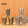 Food Grade 50ML Shot Cup Shock Resistance Zinc Alloy Comfortable Grip Egypt Drinking Cup Party Decor