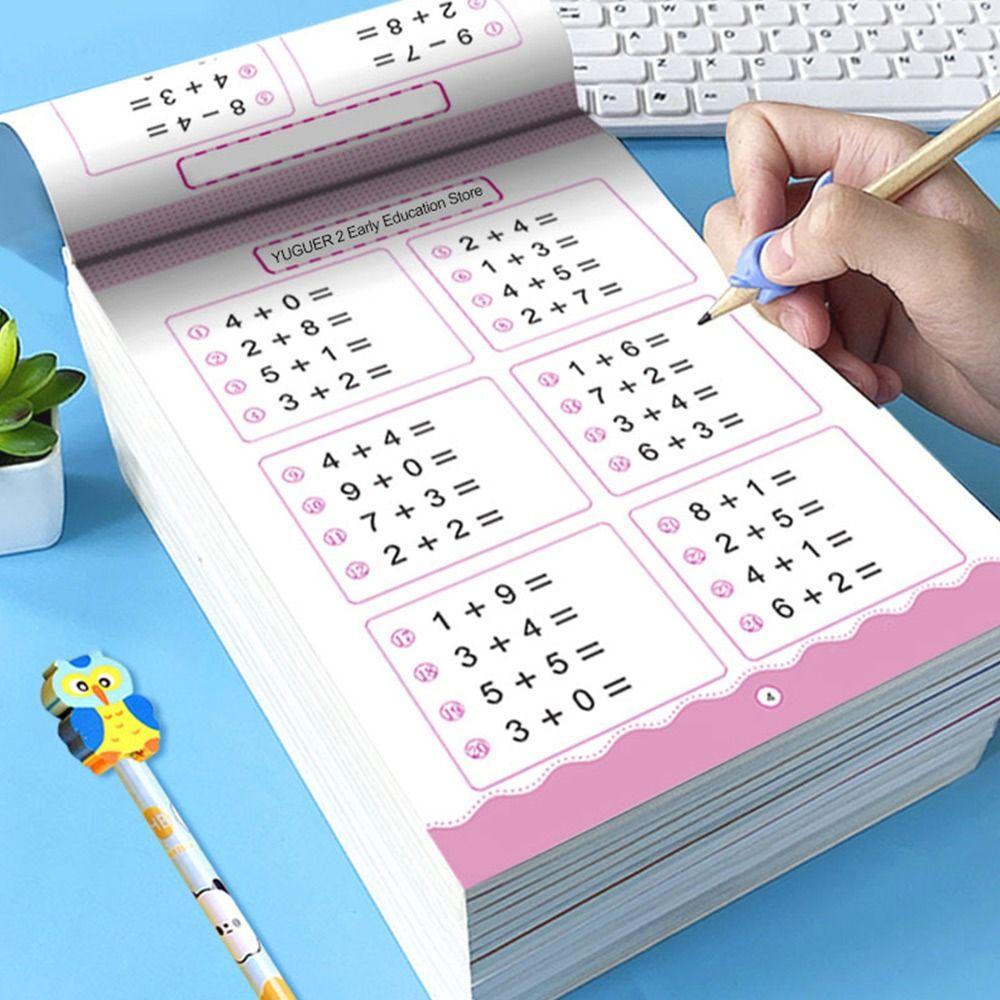 80 страниц/книга Рукописные арифметические упражнения Математическая практическая книга для детей