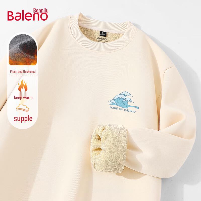 Baleno Men's Thick Fleece Crew Neck Sweatshirt