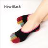 Women's Non-Slip Five-Toe Cotton Boat Socks - Invisible, Shallow Mouth Style for Spring and Summer
