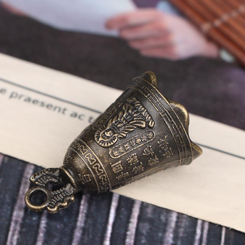 Антикварный колокольчик, китайская мини-скульптура, колокольчик Будды Гуаньинь, колокол Шуй Фэн, колокольчик для молитвы