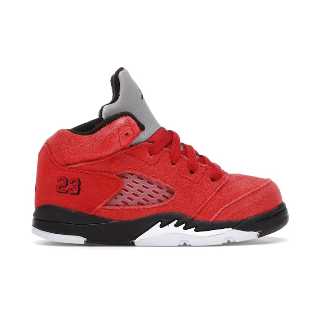 Air Jordan 5 Retro TD Raging Bull 2021 Baby Sneakers Red Varsity-Red Black 440890-600