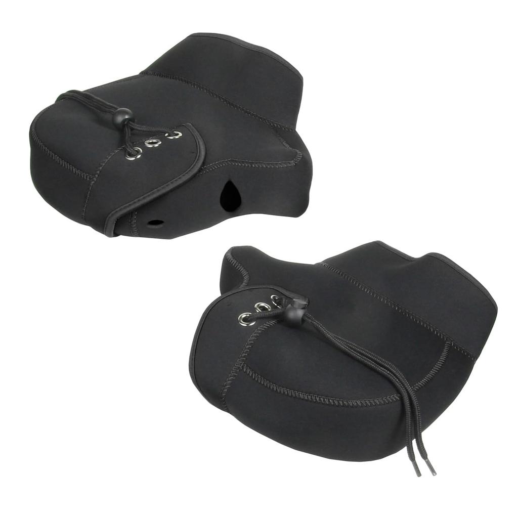 Bike Parts Center Neoprene Handlebar Warmer Left and Right 314609 Covers, Black, Set,