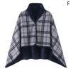 Носимое клетчатое флисовое одеяло с пуговицами, многофункциональное теплое одеяло