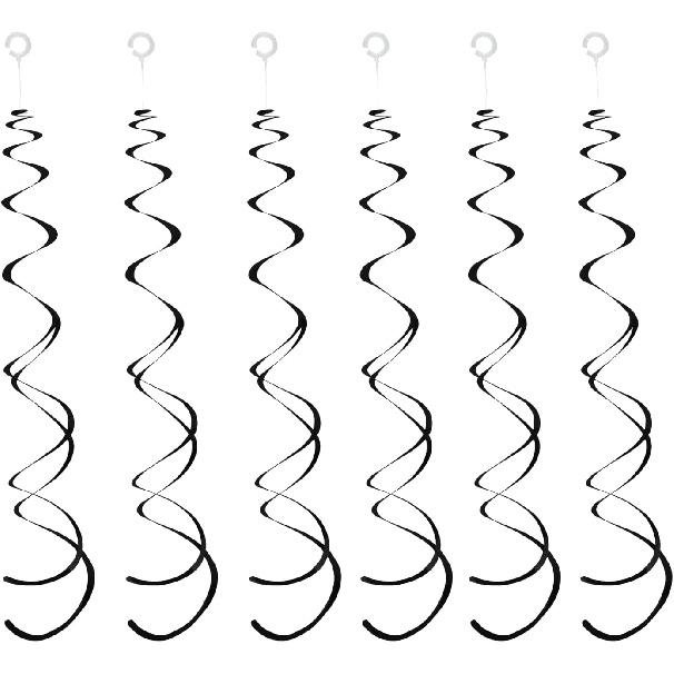 30 Pieces Gold Hanging Swirl Decorations Plastic Streamer Party Swirl Spiral Decorations for Ceiling, Wedding Baby Shower Birthday Party Supply