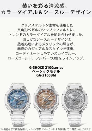 Часы Casio G-Shock (GA-2100BM-7A2JF) Мужской яркий металлический циферблат (Официальный японский продукт) чистый