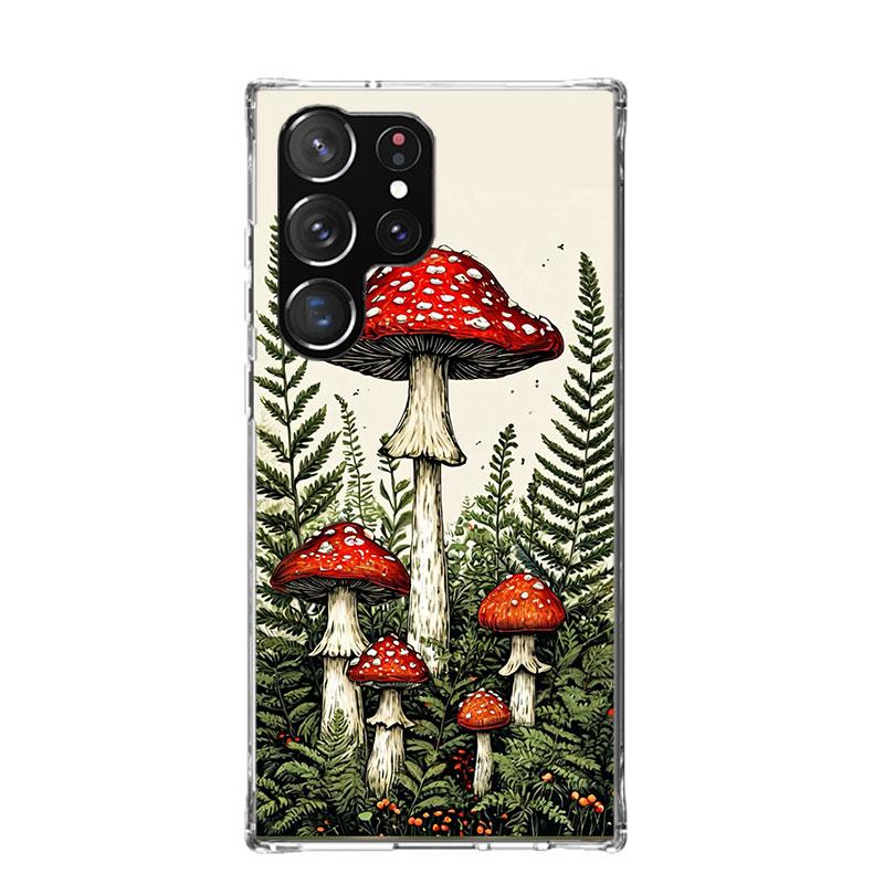 Colorful Mushroom Phone Case For Samsung Galaxy S22 S23 S24 S25 Ultra S21 FE S20 Plus S10 + S25 Edge Art Customized Coque