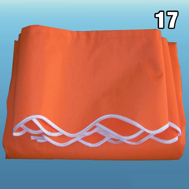 1M Retractable Patio Awning Replacement Fabric Windows Wavy Valance Durable Sunshade Canopy Cloth Waterproof Gray Beige Strips