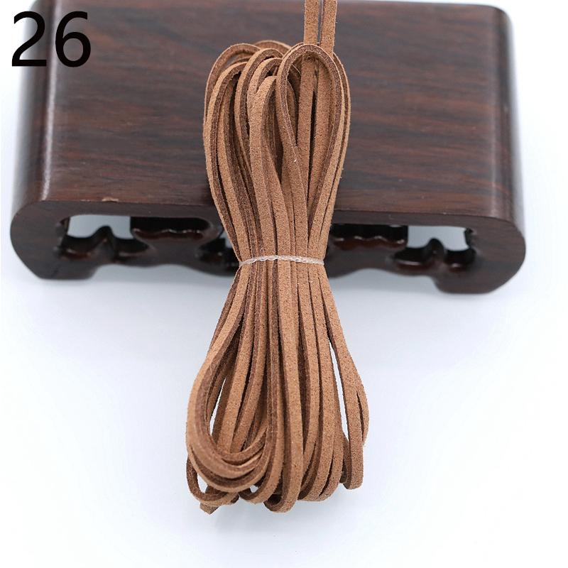 1 Roll DIY Rope Leather Cord Material Accessories Suede Decoration Colorful Mutifunction Fashion