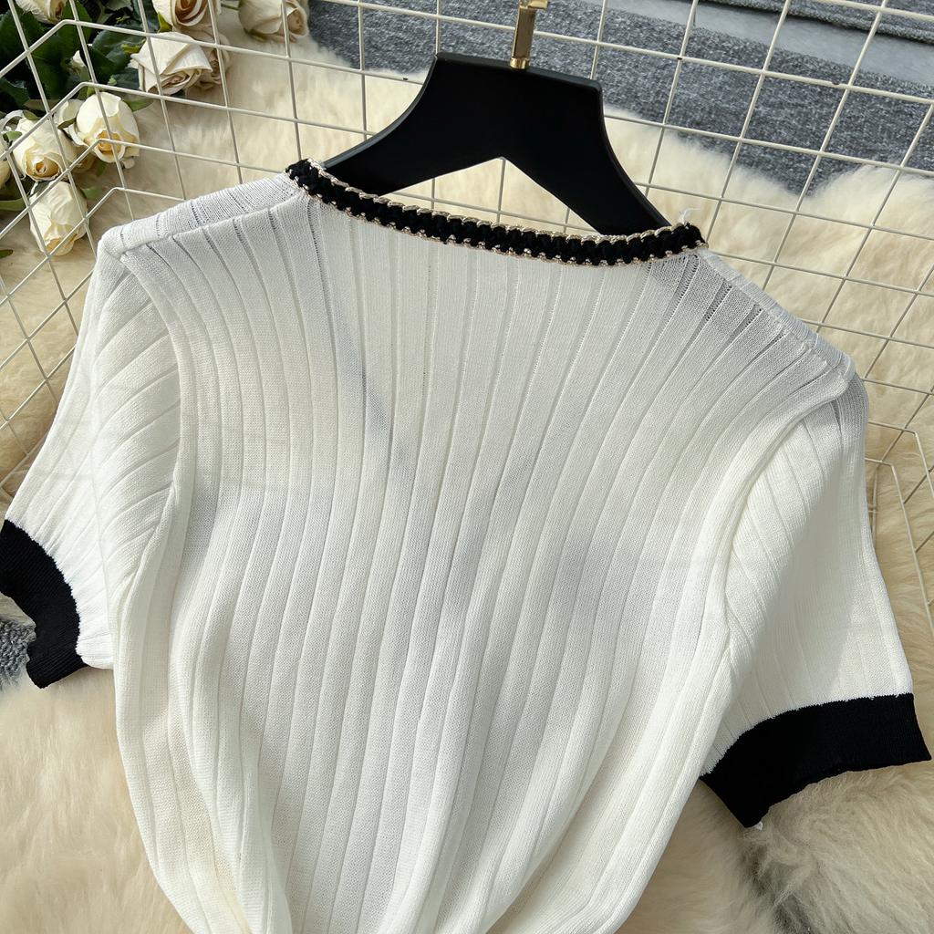 Летние женские элегантные мини-платья с V-образным вырезом и коротким рукавом