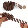 1pc Mini Wood Fence, Fairy Garden Miniature Landscape Pot Decor, Suitable for Home, Room, Garden, 35.4" X 2"