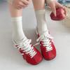 Classic American Red Ballet Retro Argand Training Shoes Women's 2025 New Spring Versatile Sports and Leisure Board Shoes
