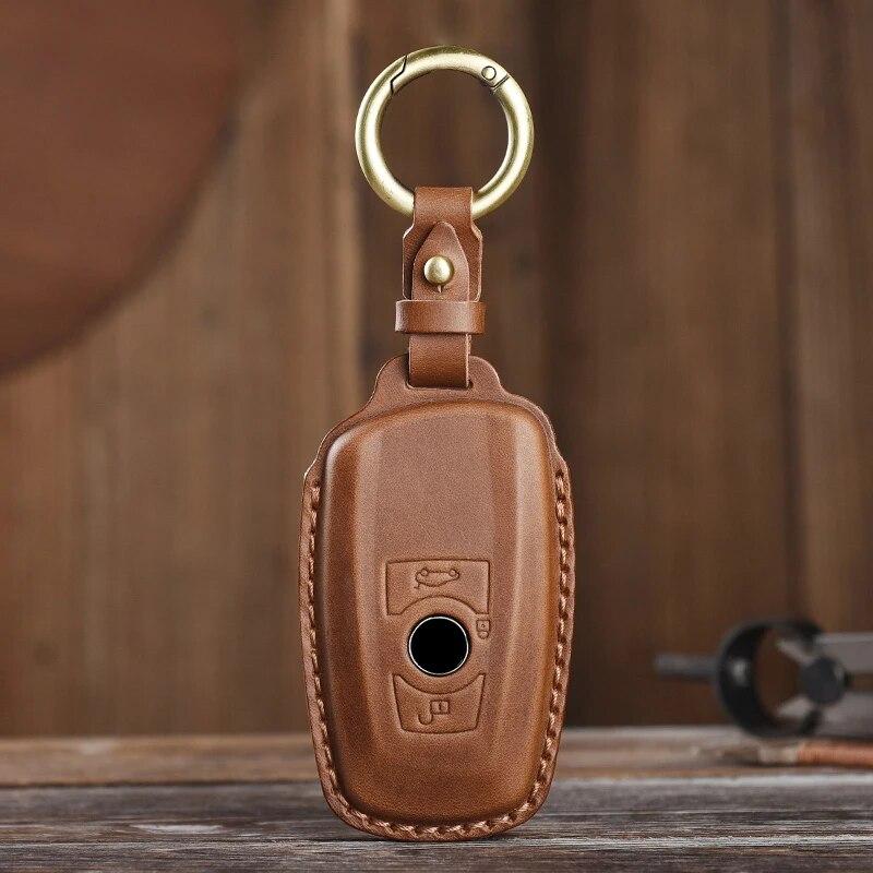 Подходит для BMW 5-й серии, 7-й серии, 3-й серии X3 X1 X5 X6 320li 525li 530li кожаный защитный чехол для ключей