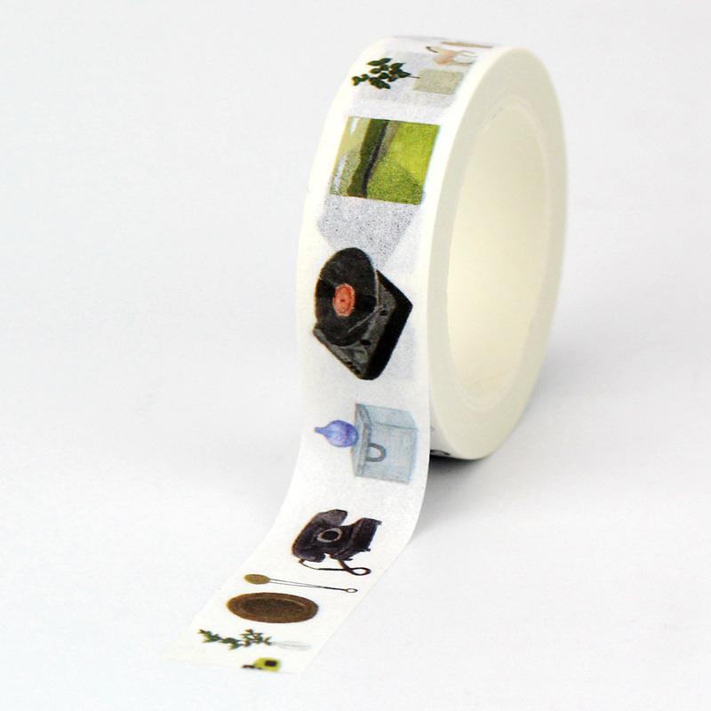 NEW 1PC. 10M Decorative Kitchen Books and Cactus Japanese Paper Washi Tape Set for Scrapbooking Journaling Cute Stationery
