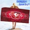 FC Twente Print Beach Towel, Large Soft Quick Dry Towel for Beach Camping Swimming