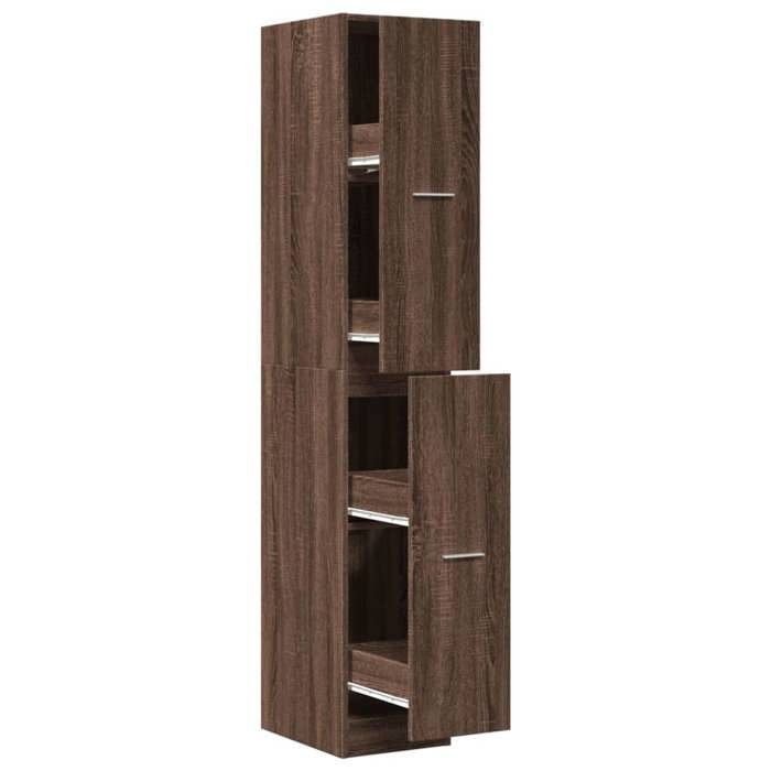 VidaXL Armoire apothicaire chêne marron 30x41x174,5 cm bois ingénierie, coffre d'apothicaire, meuble d'apothicaire, coffre à 3309633