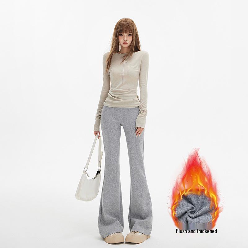 Women's 2024 Winter High-Waist Slim Fit Velvet Sweatpants