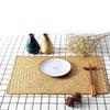 Natural Woven Rattan Indoor Placemats Rectangular Tablecloths Durable Table Mats  Kitchenware