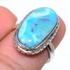 Natural Republic Ларимар Драгоценный камень 925 Проба Серебро Подарочное Кольцо Р.7 u9m31
