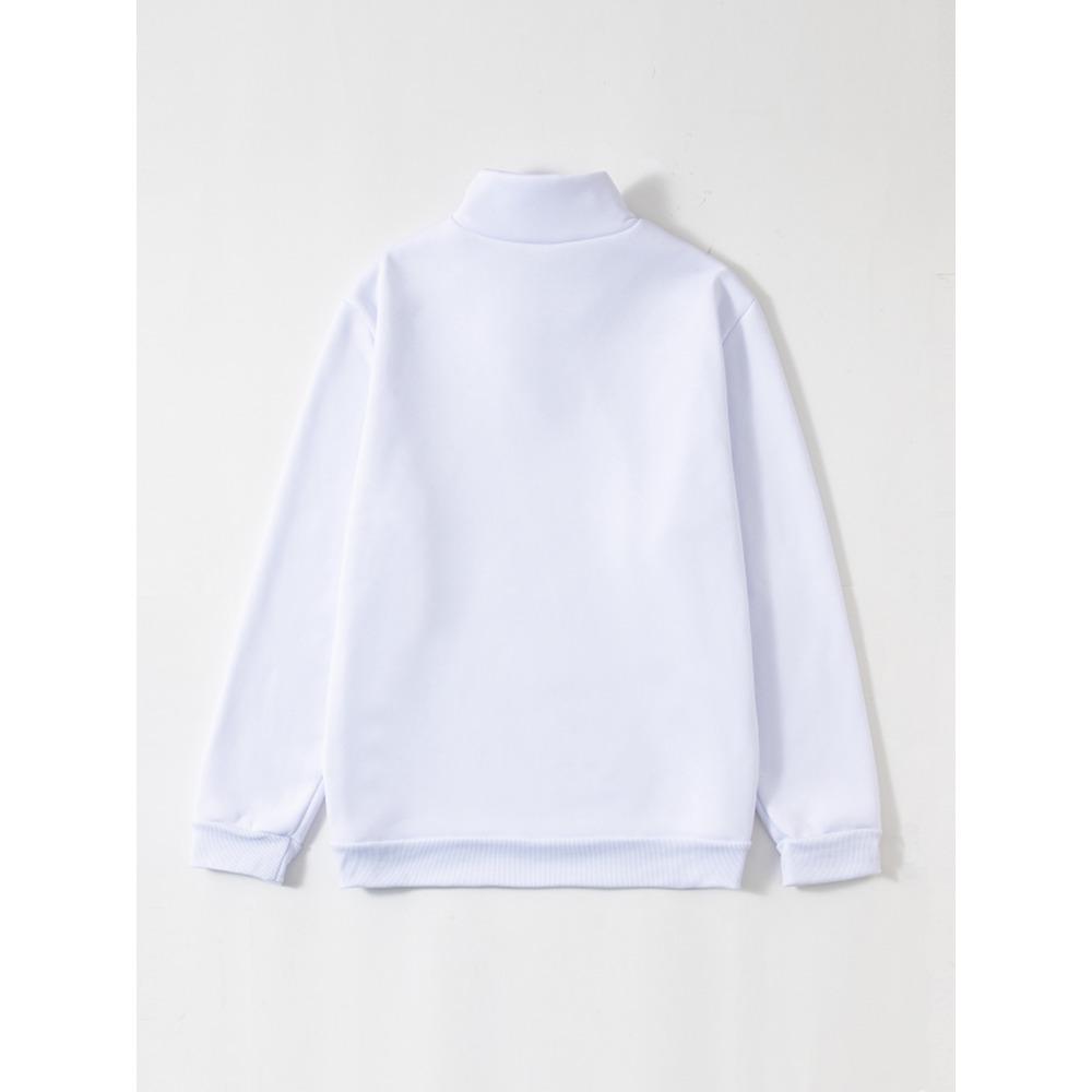 Мужской Белый Свитер С Принтом Манто С Круглым Вырезом На Молнии Спортивный Свободный Повседневный Уличный Стиль Осень Зима