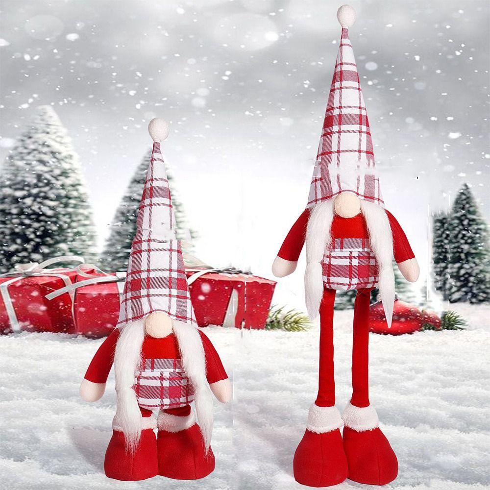 Large Santa Claus Retractable Doll Red Merry Christmas Decoration New Year Supplies