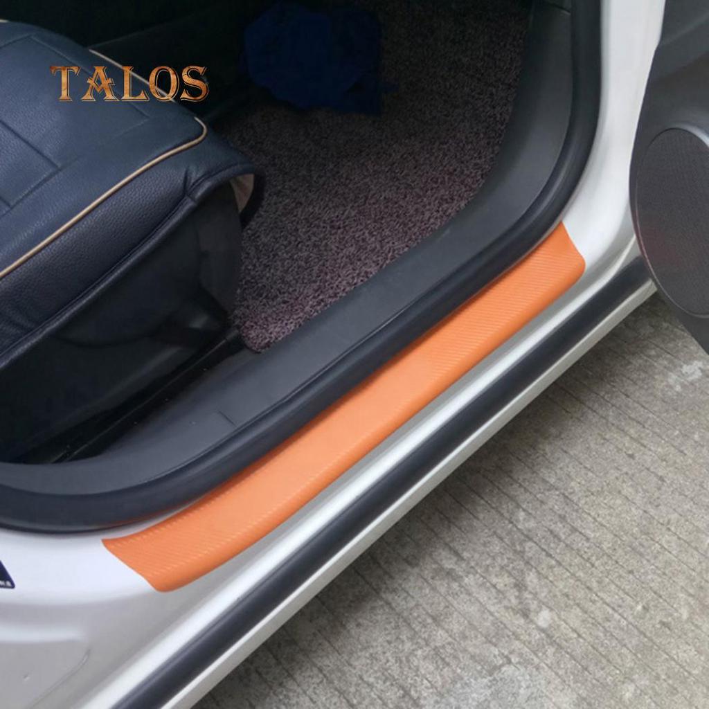 Универсальная защитная наклейка на порог автомобиля из углеродного волокна с защитой от царапин, автомобильные аксессуары