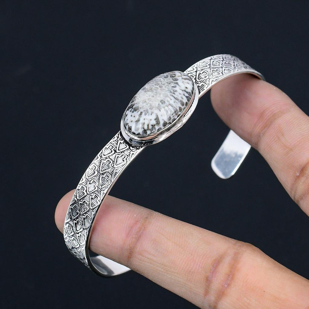 Sisters Day Deal Natural Stingray Coral 925 Sterling Silver Birthday New Bangle