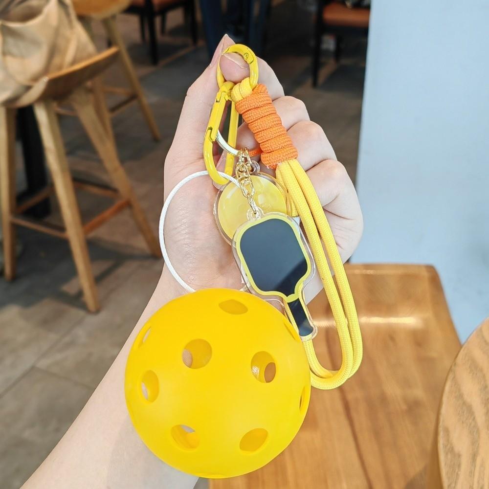 Detachable Pickleball Racket Pendant Acrylic Fitness Series Pendant  Bag Accessories