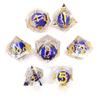 7PCS Crystal Resin Dragon Eye Dice Board Game Game Dices Gift Halloween Longan Dice  Party