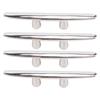 4PCS 6in Open Base Boat Cleat 316 Stainless Steel Polished Dock Cleats Tie Down for Yacht Cargo Ship Speedboat