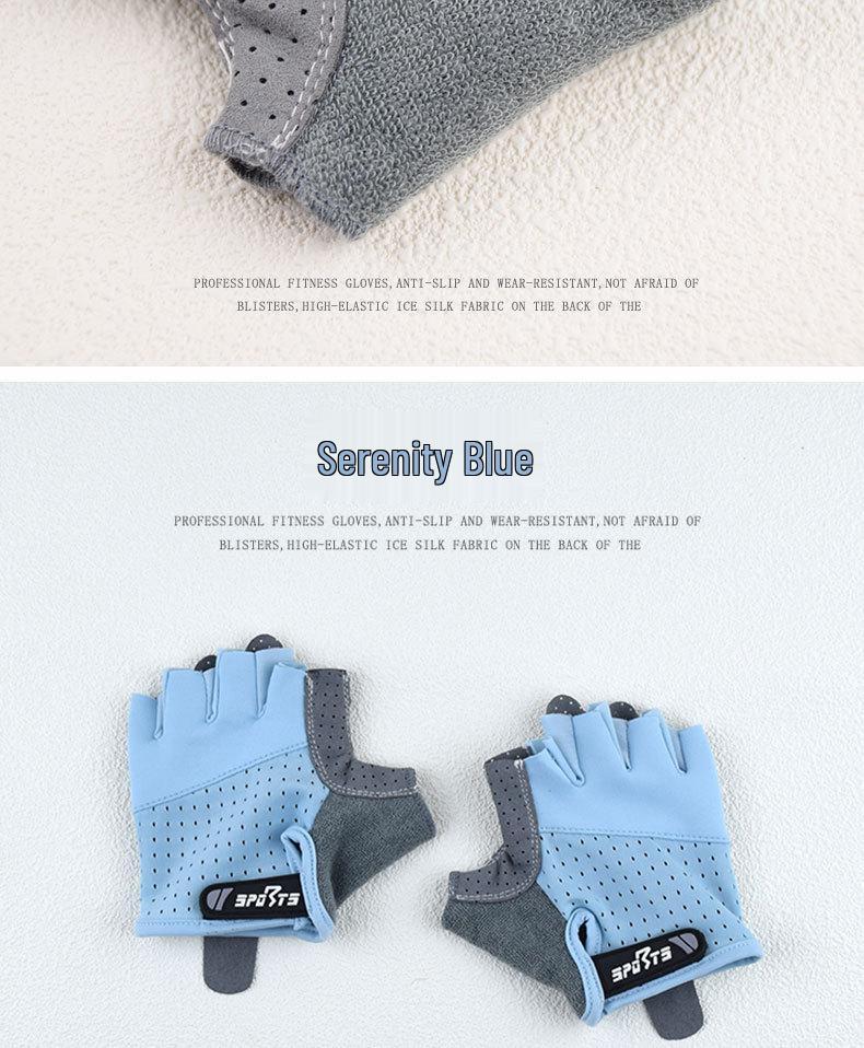 Детские нескользящие спортивные перчатки с обрезанными пальцами: Дышащий, Эластичный, Износостойкий для скалолазания, Велоспорта, Подтягиваний и Катания на коньках.