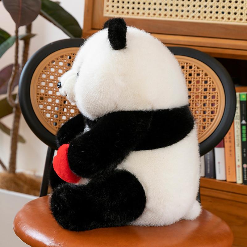 Panda Plush Toy With Soft Short Plush And Pp Cotton Filling For Kids Gift