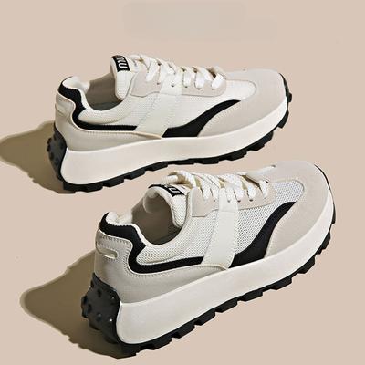 Кожаные туфли Forrest Gump, женская обувь, весна-лето, новые универсальные, на толстой подошве, сетчатые, дышащие, повседневные спортивные туфли