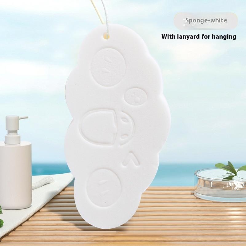 Soft Bath Sponge Brush for Kids with Lanyard Exfoliating Dead Skin Massager Cleaning Shower Sponge Rub
