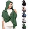 Fashion Shawl Scarf Cape Scarf Linen Cotton Cowl Hood New Design Multifunctional Hooded Cowl