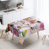 Изысканная скатерть с принтом для кухни, ресторана, украшения стола и водонепроницаемая прямоугольная необрастающая ткань