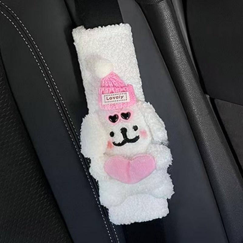 Cute Animal Rabbit Car Seat Belt Pads Universal Car Seat Shoulder Strap Pad Cushion Cover Car Belt Protector Safety Belt Cover