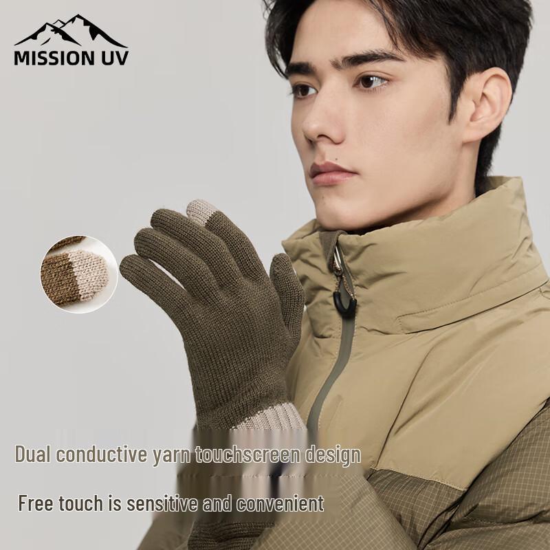 MISSION UV Мужские теплые шерстяные перчатки MUS081