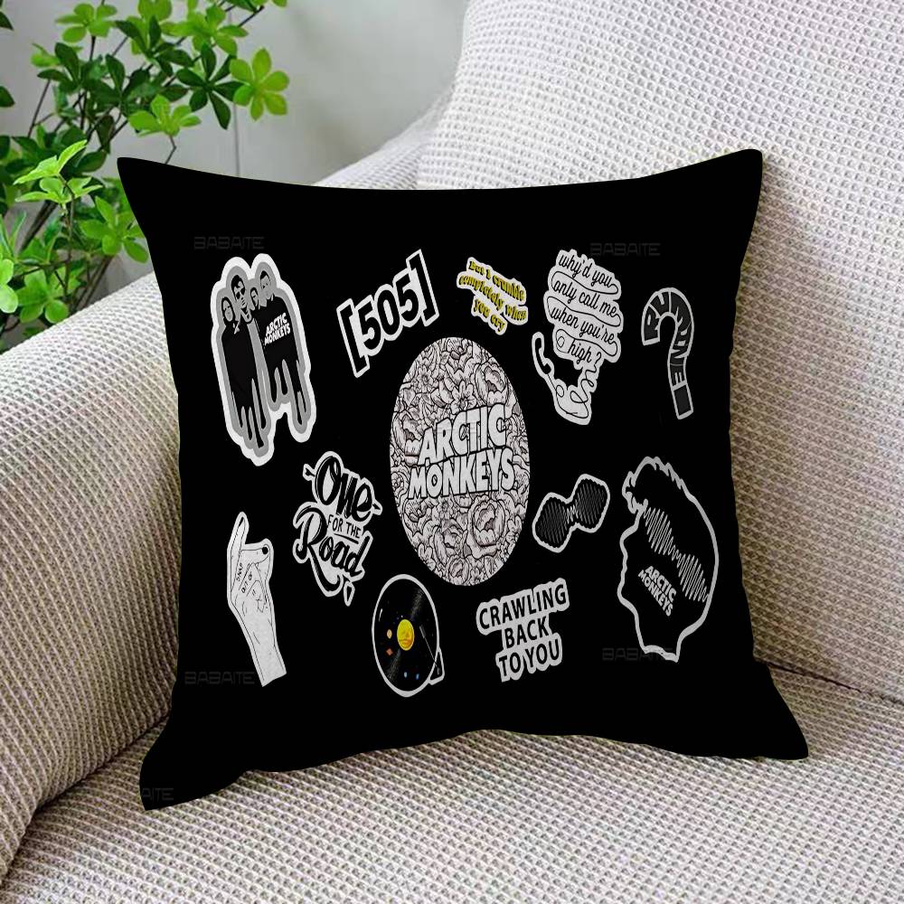 A-Arctic M-Monkeys Rock Band Music Cushion Cover Car Throw Pillow Case For Sofa Car Christmas Gift 40X40Cm 45X45Cm