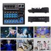 48V Портативный Bluetooth 6-канальный Микшерный пульт Аудиомикшер с USB DJ Звуковой микшер MP3 Разъем Усилитель Караоке