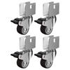 4Pcs 1inch Universals Soft Rubber Wheel Heavy Duty Furniture Wheel Castor for Platform Trolley Chair Accessories