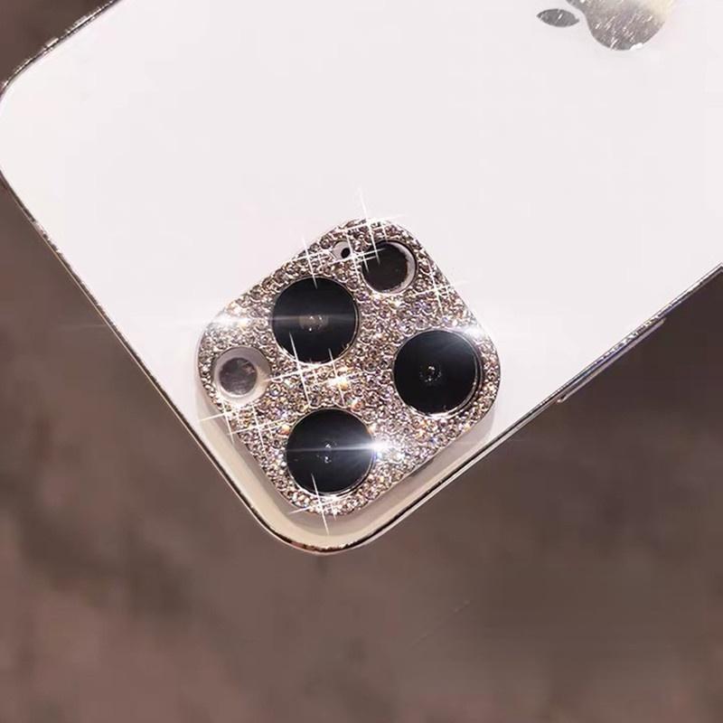 Защитная пленка для объектива камеры с бриллиантами для iPhone 11 12 13 Pro Max, защитная пленка с блестками и кристаллами для iPhone 11 12 13 Pro Max, стеклянная крышка