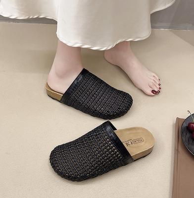 Мода Мода Лето Женские Сетчатые Тапочки Дышащие Новые Женские Милые С Бантиком Женские Шлепанцы Мюли Обувь Женские Повседневные Плоские Тапочки