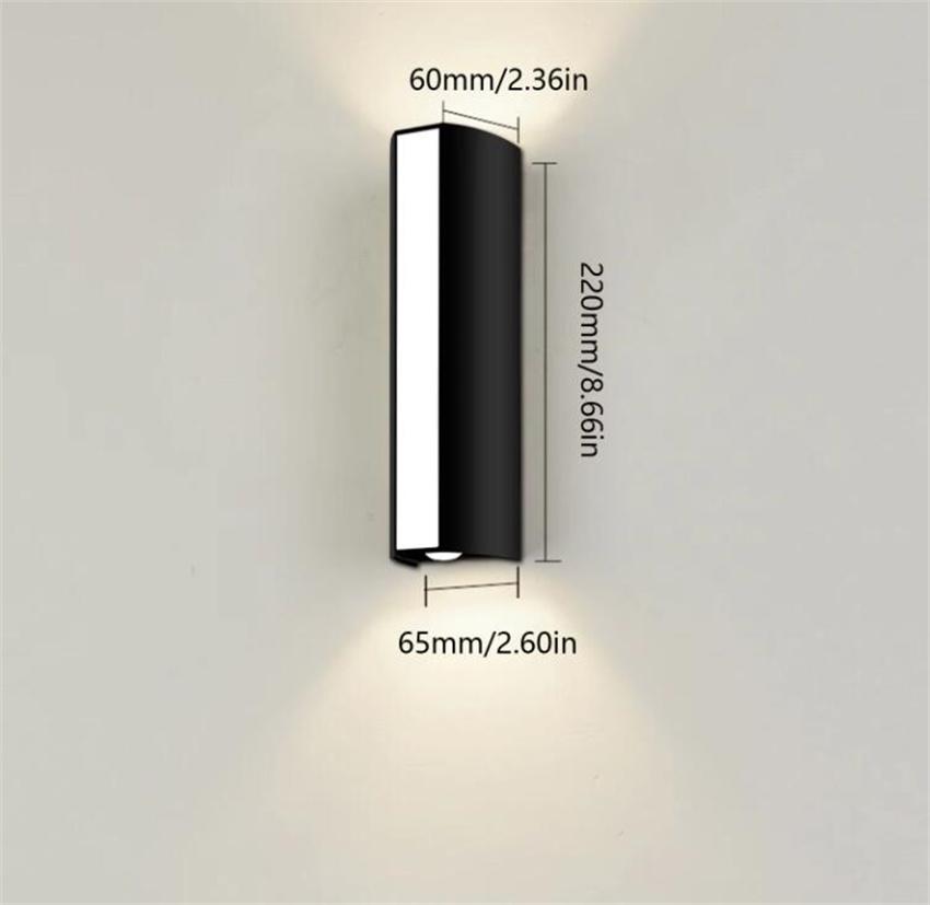 Modern Led Waterproof Outdoor Up Down Wall Lamp IP65 Aluminum 12w LED Wall Light Indoor Decorated Wall Sconce